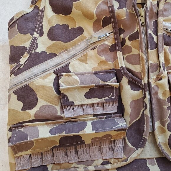 VTG Mount'N Prairie Hunting Vest Mens Small Camo Front Loader Shell Holders - Picture 2 of 8